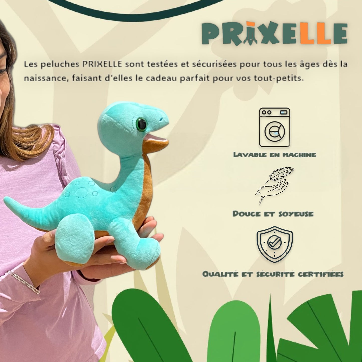 DIPLODOCUS dinosaur plush model "Arsène"
